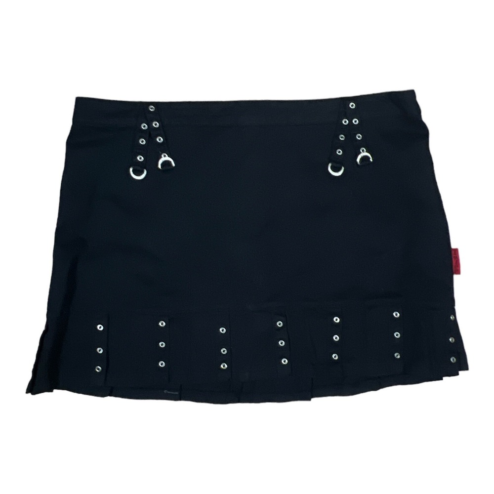Tripp NYC Black Goth Punk Mini Skirt Juniors Size 2X